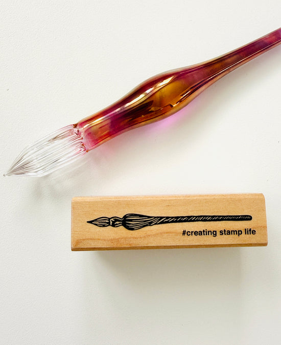 [I Love Stamp] Glass Fountain Pen rubber stamp