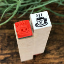 [RiraRira Hanko] Hot Beverage Drink Mug mini rubber stamp