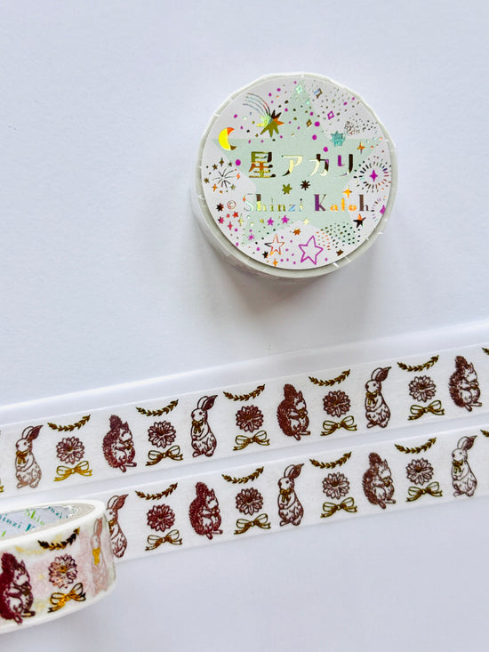 [SEAL-DO] Shinzi Katoh x HOSHI AKARI · Rabbit & Squirrel washi tape