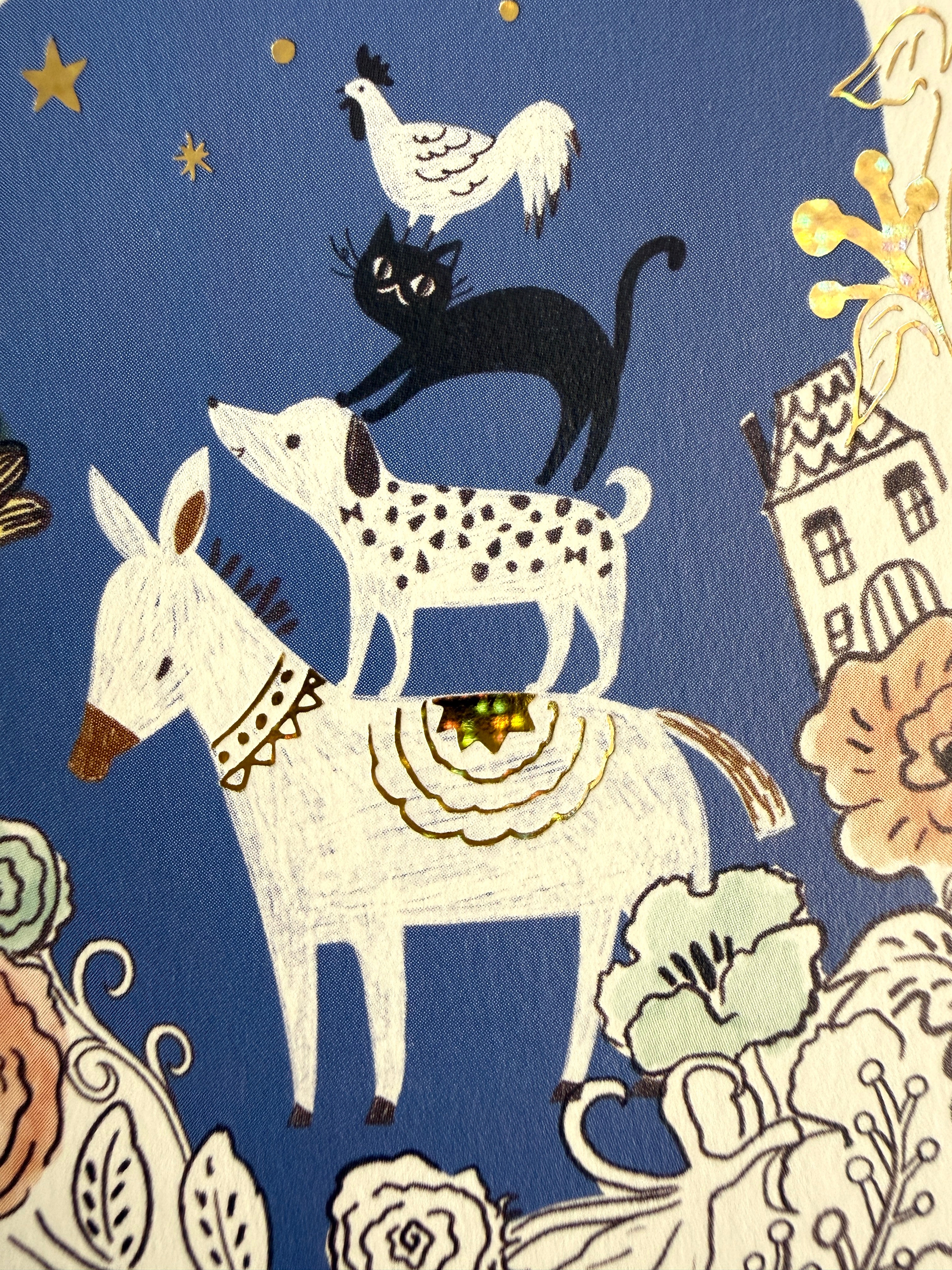 [SEAL-DO] The Town Musicians of Bremen Sparkling postcard x Shinzi Katoh Walking Literature series: