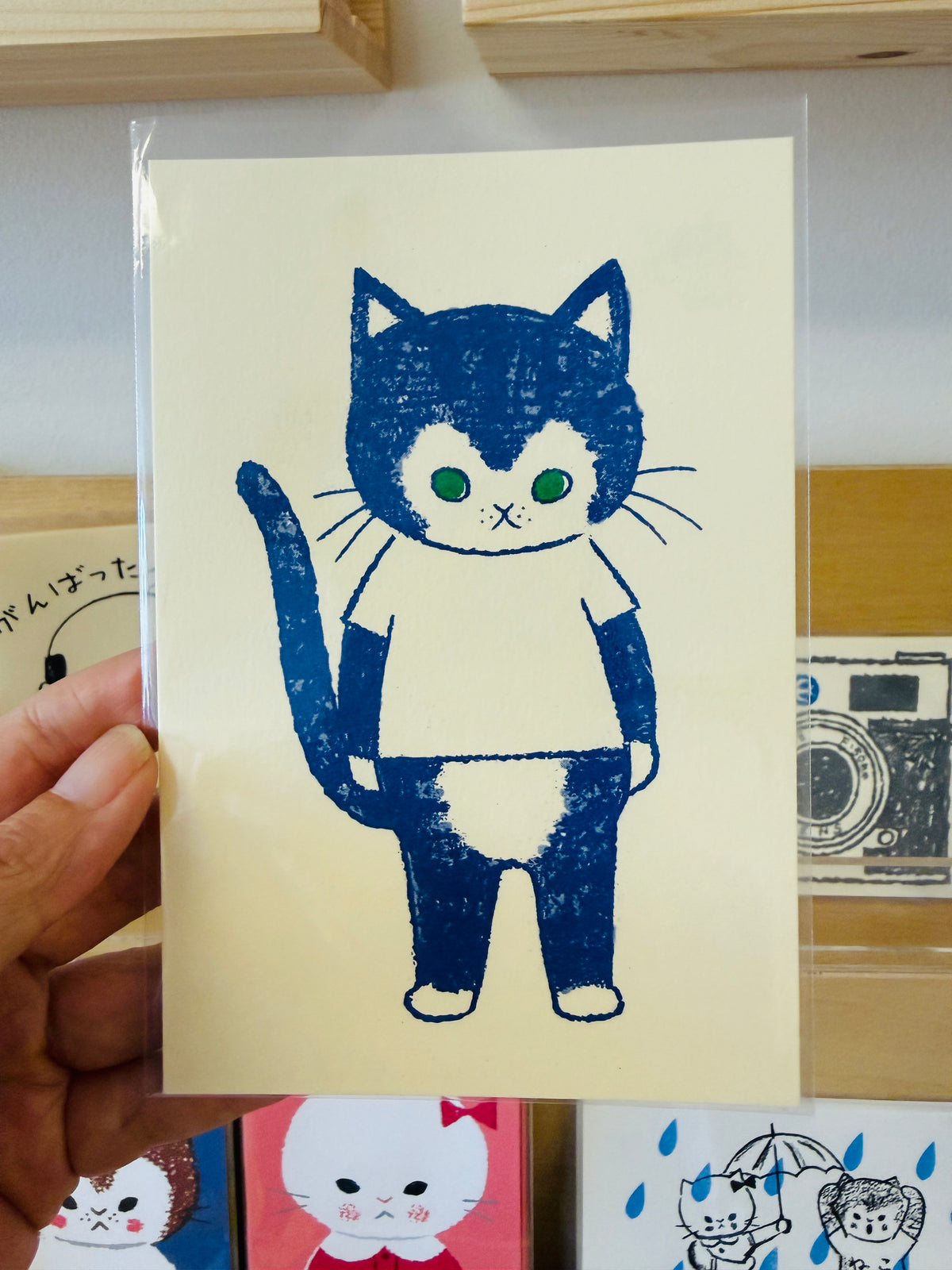 [Tsubame Books] Green Eye Cat postcard