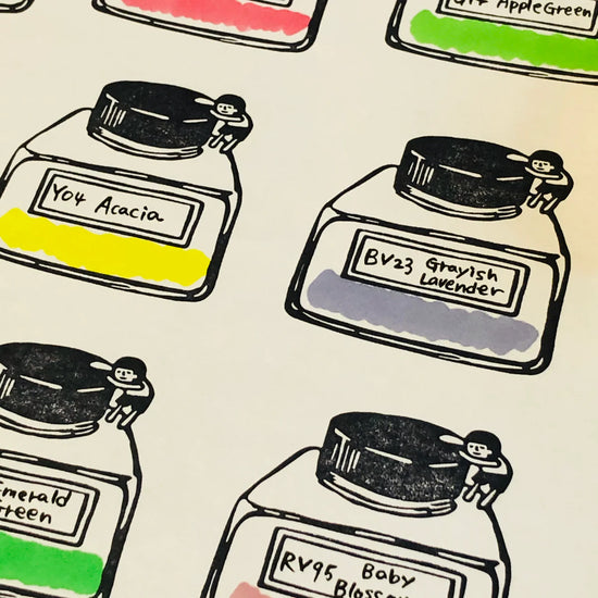 [RiraRira Hanko] Mamoru-kun Ink Bottle rubber stamp