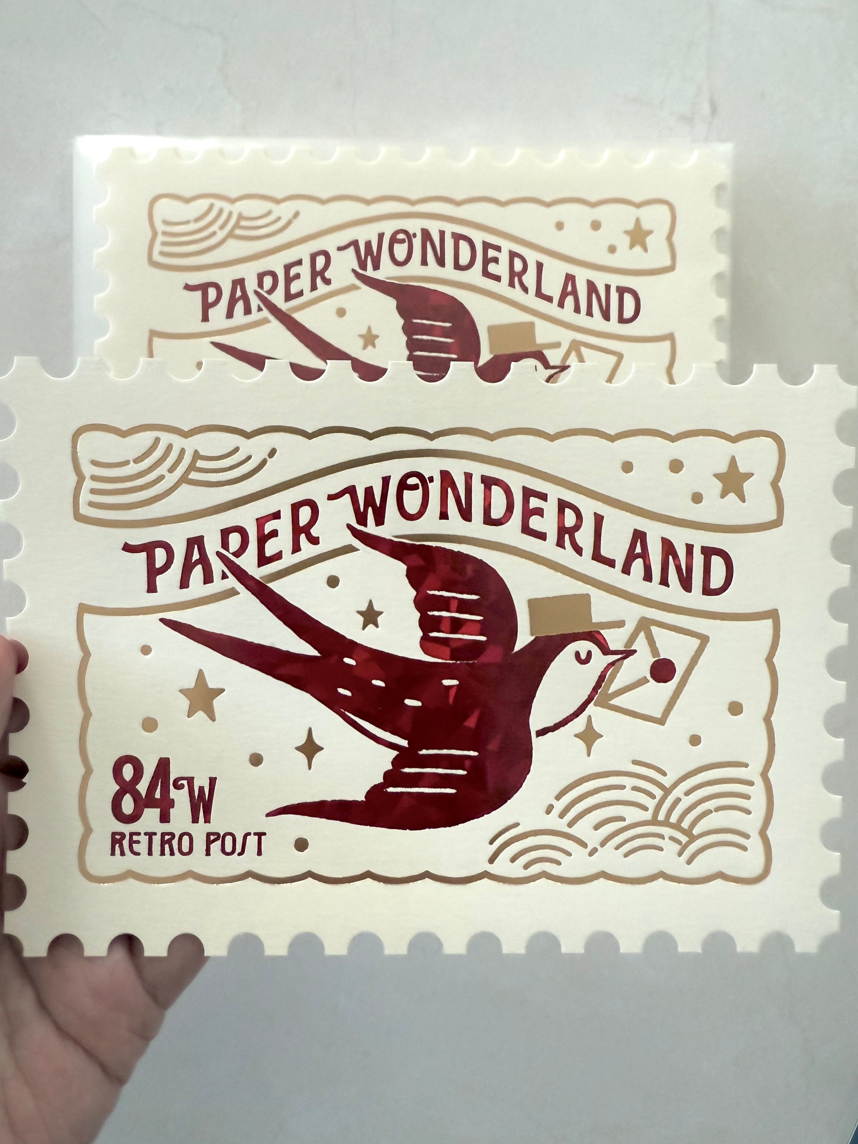 [ob1toy] Sparrow's Paper Wonderland • ob1toy x ROKKAKU collaboration Foil Stamp collaboration {Postage Stamp Cut}