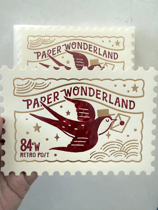 [ob1toy] Sparrow's Paper Wonderland • ob1toy x ROKKAKU collaboration Foil Stamp collaboration {Postage Stamp Cut}