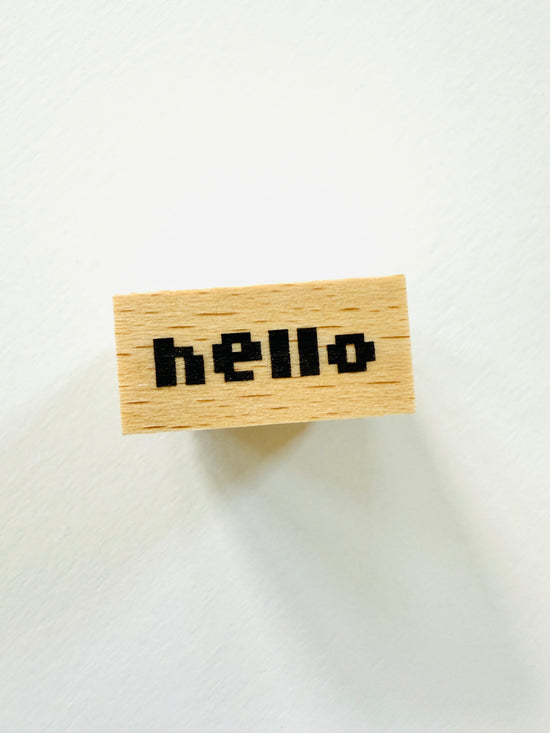 [forme] “hello” pixel rubber stamp