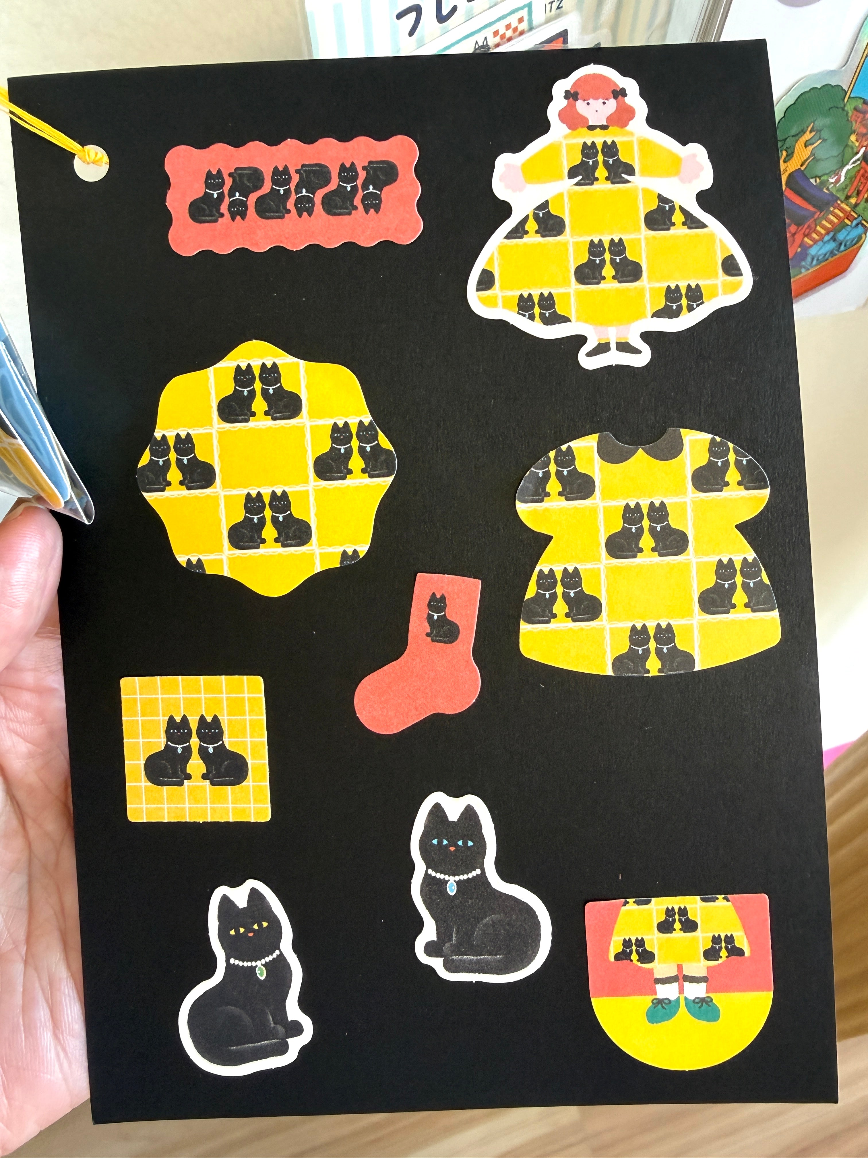 [World Craft] Black Cat Wardrobe flake sticker