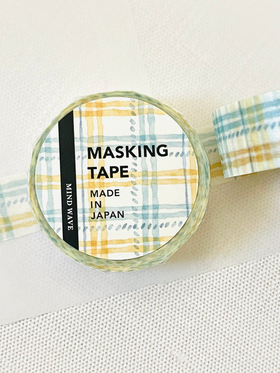 [MIND WAVE] Check & Gingham washi tape