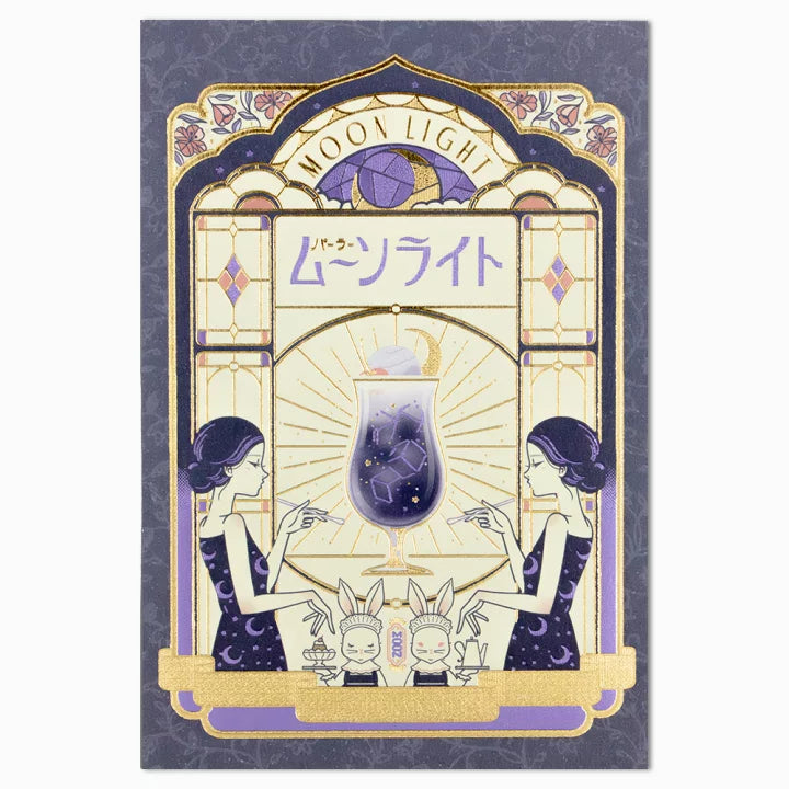 [ob1toy] Moonlight Soda Parlor • ob1toy x ROKKAKU collaboration Foil Stamp postcard