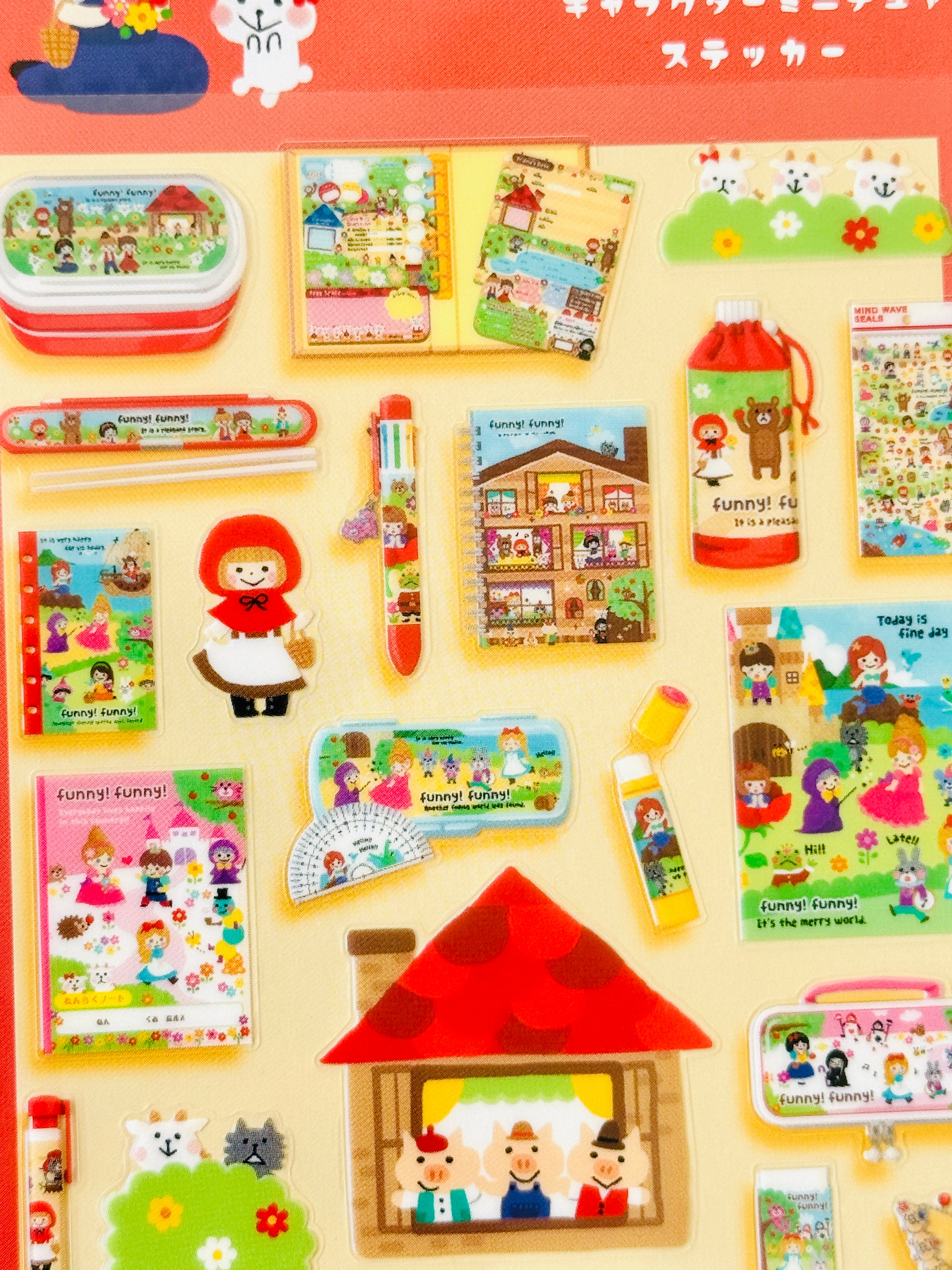 [MIND WAVE] Fairytale • Character Miniature School series sticker sheet