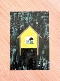 [4legs] Me, Waiting postcard