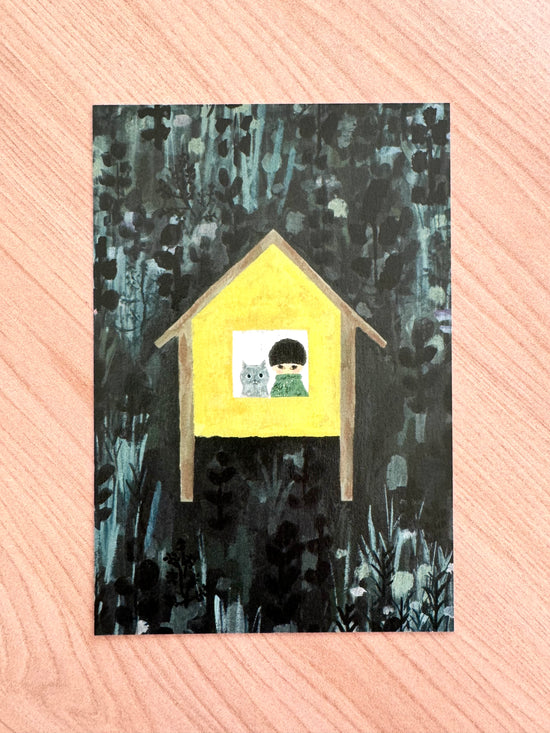 [4legs] Me, Waiting postcard