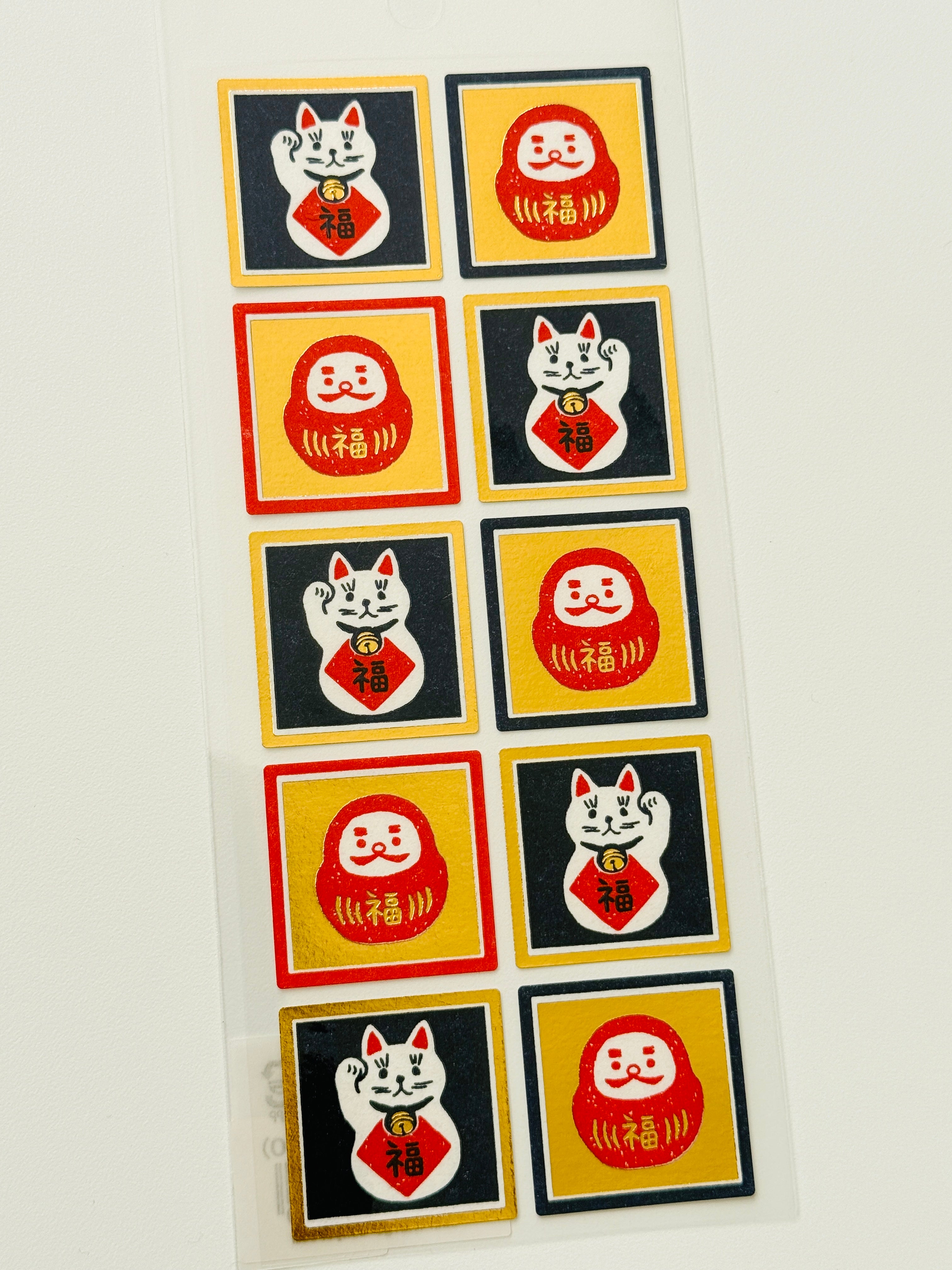 [Satoko] Neko Daruma embellishment sticker sheet