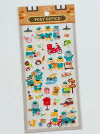 [MIND WAVE] Waku Waku series • Bookstore, Flower, Furniture, Post Office, Restaurant and Vegetable Store sticker sheet