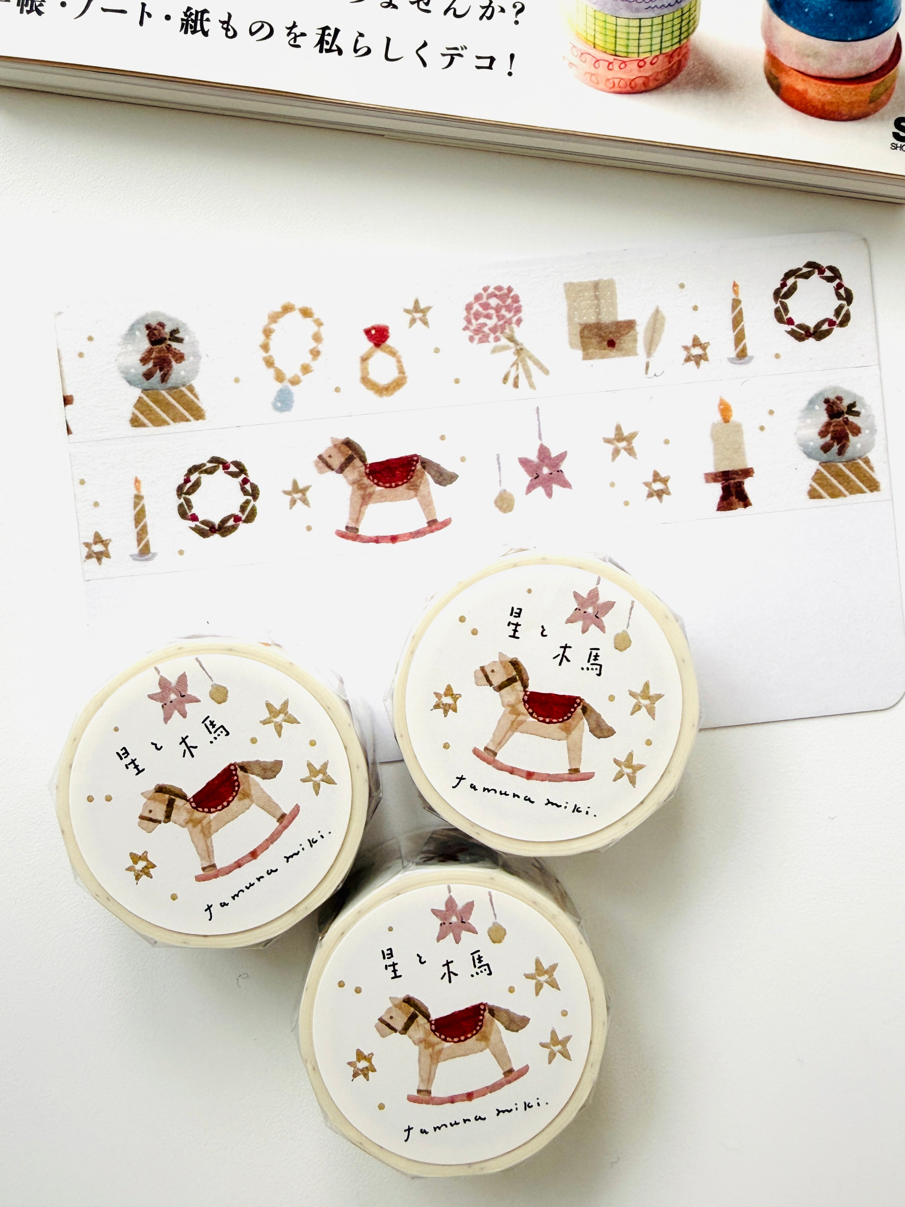 [Miki Tamura] SAIEN x Rocking Horse washi tape