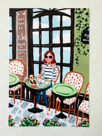 [Yuh Takahashi] A Cafe in Paris postcard
