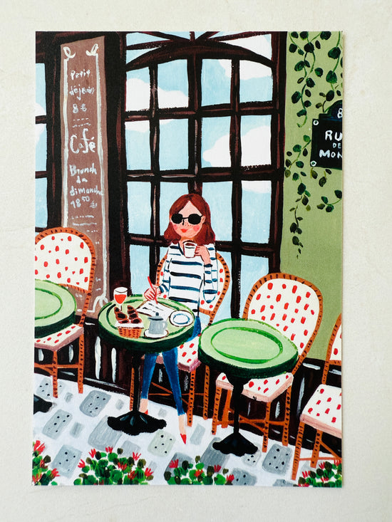 [Yuh Takahashi] A Cafe in Paris postcard