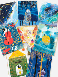 [SEAL-DO] Shinzi Katoh x Kenji Miyazawa: Magic Lantern Museum “Gauche the Cellist" • Sparkling postcard