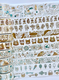 [SEAL-DO] Shinzi Katoh x HOSHI AKARI · Cat's Make-Up washi tape