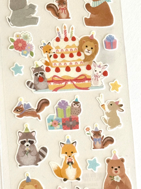 [Active] Forest Animal Birthday Party sticker sheet