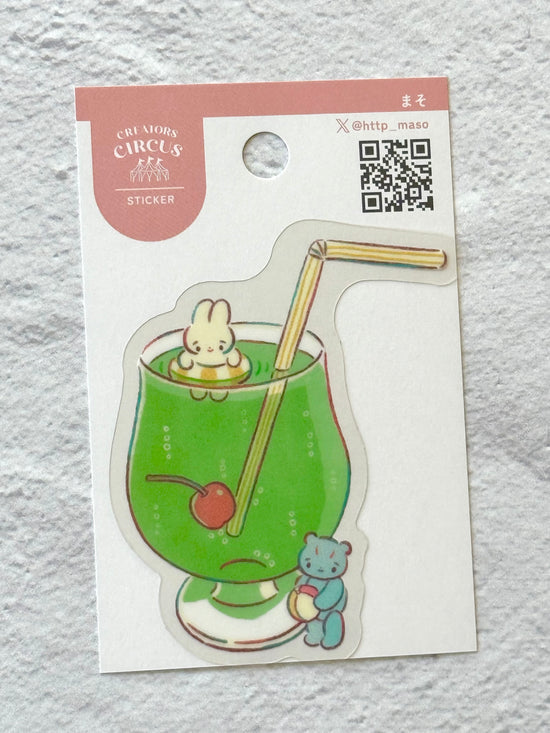 [maso] Bunny Melon Soda decal sticker