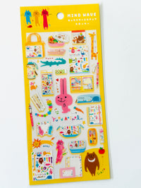 [MIND WAVE] Yuru Animals • Character Miniature School series sticker sheet