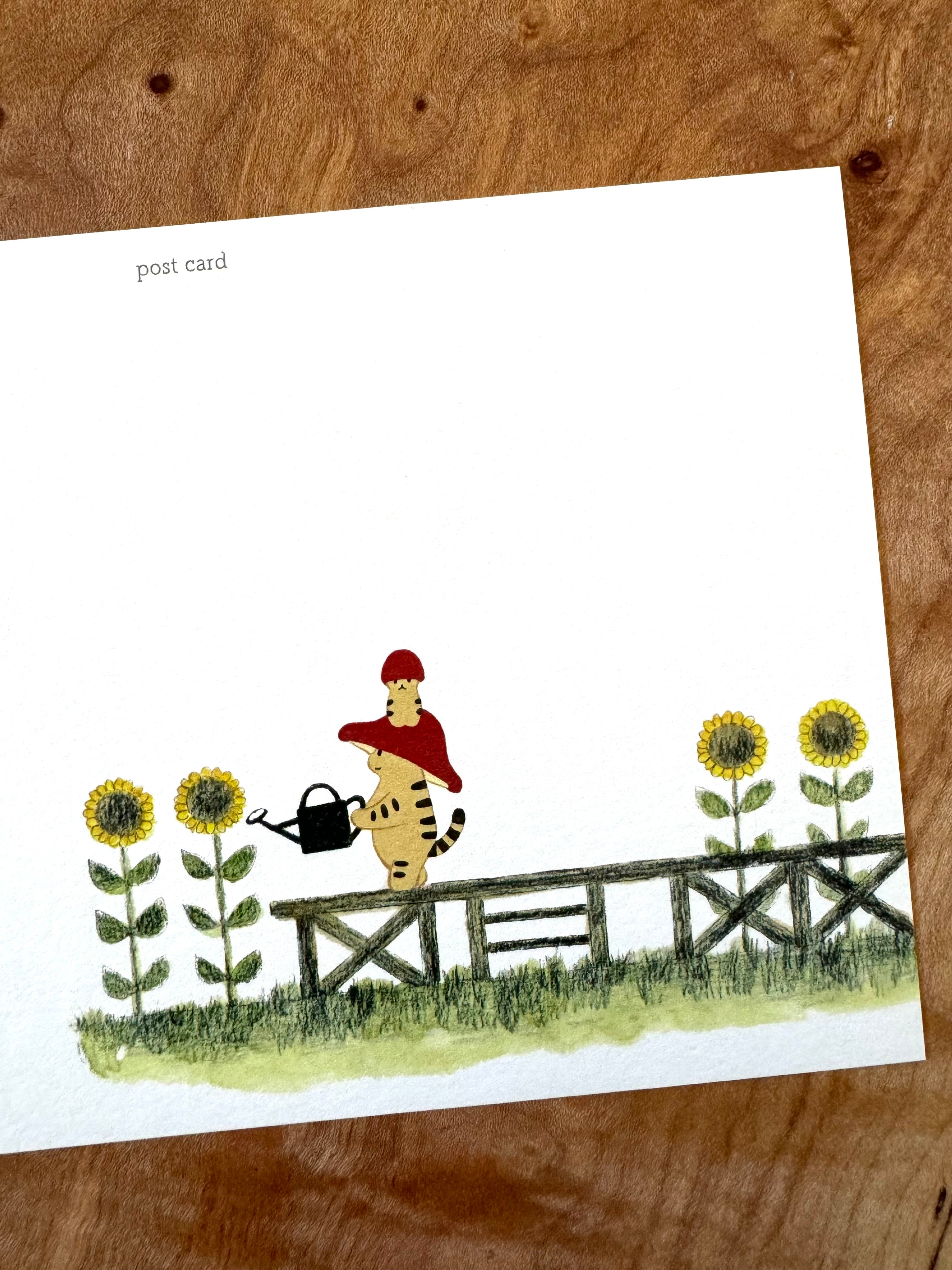 [Mushroom Cat] Days of Summer postcard