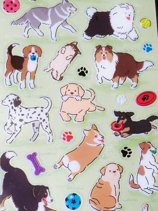 [NB] Dogs at Play sticker sheet
