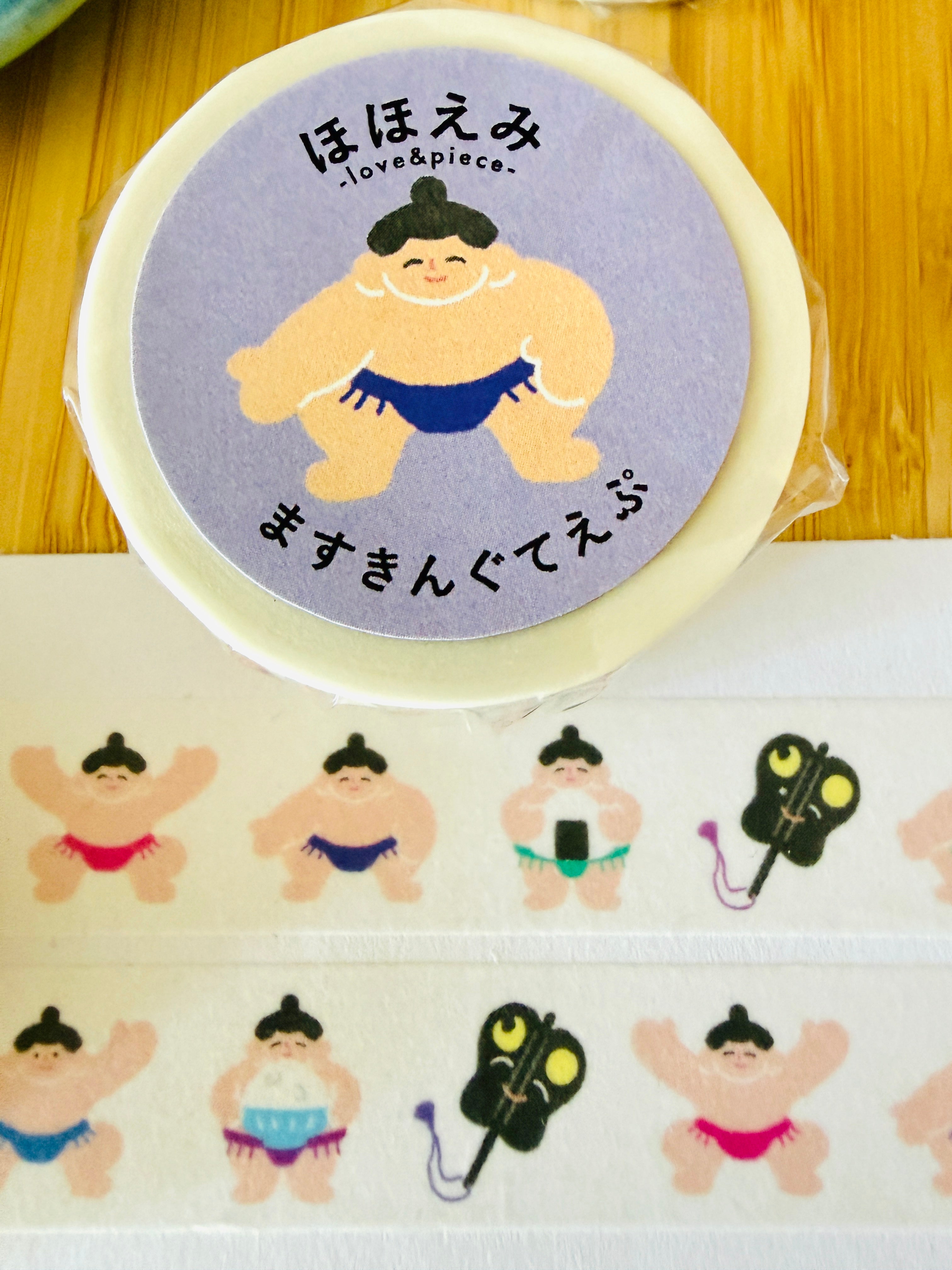 [World Craft] Hohoemi • Happy Sumo washi tape