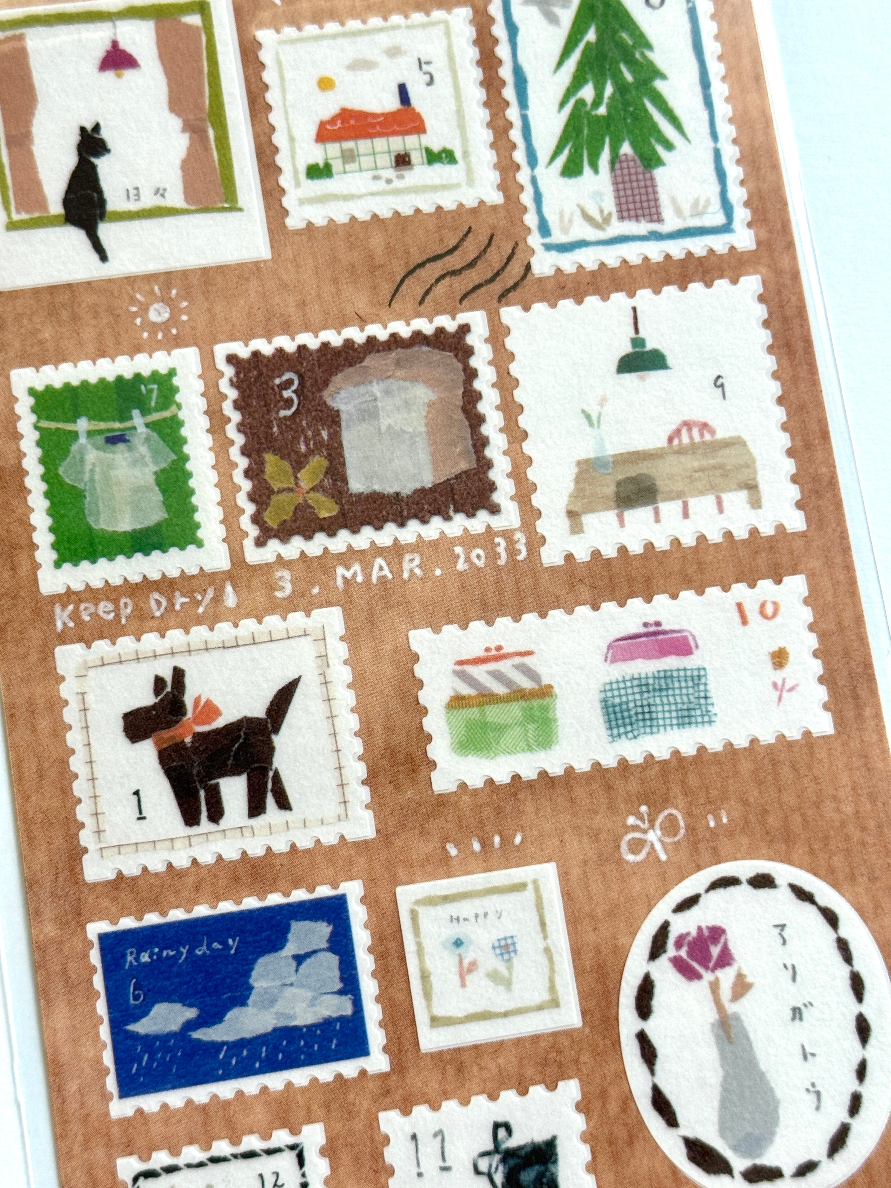 [Miki Tamura] Postage Stamp sticker sheet