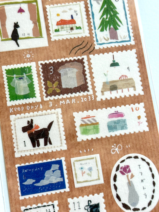 [Miki Tamura] Postage Stamp sticker sheet