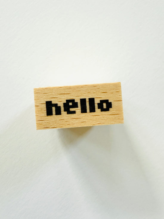 [forme] “hello” pixel rubber stamp