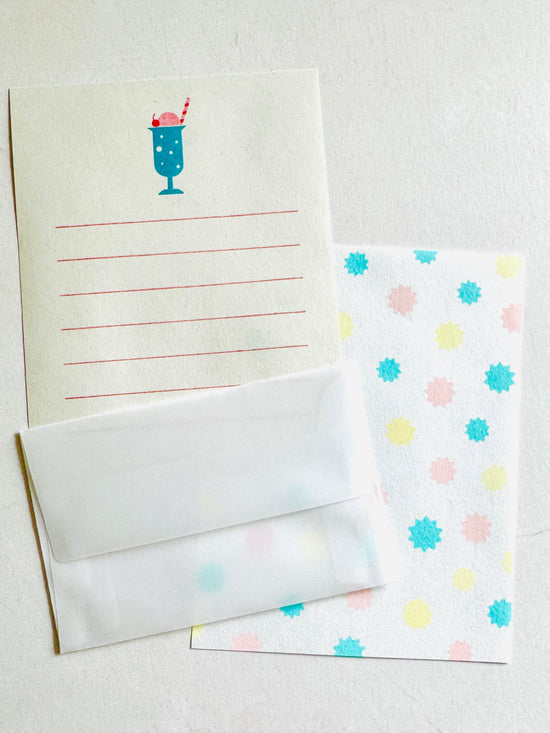 [Mizushima] Oyatsu Cream Soda small letter set