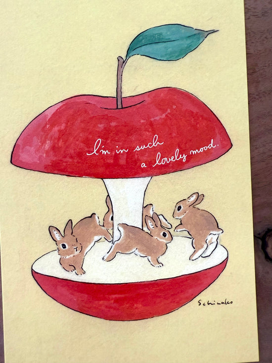[Schinako Moriyama] Apple Core postcard