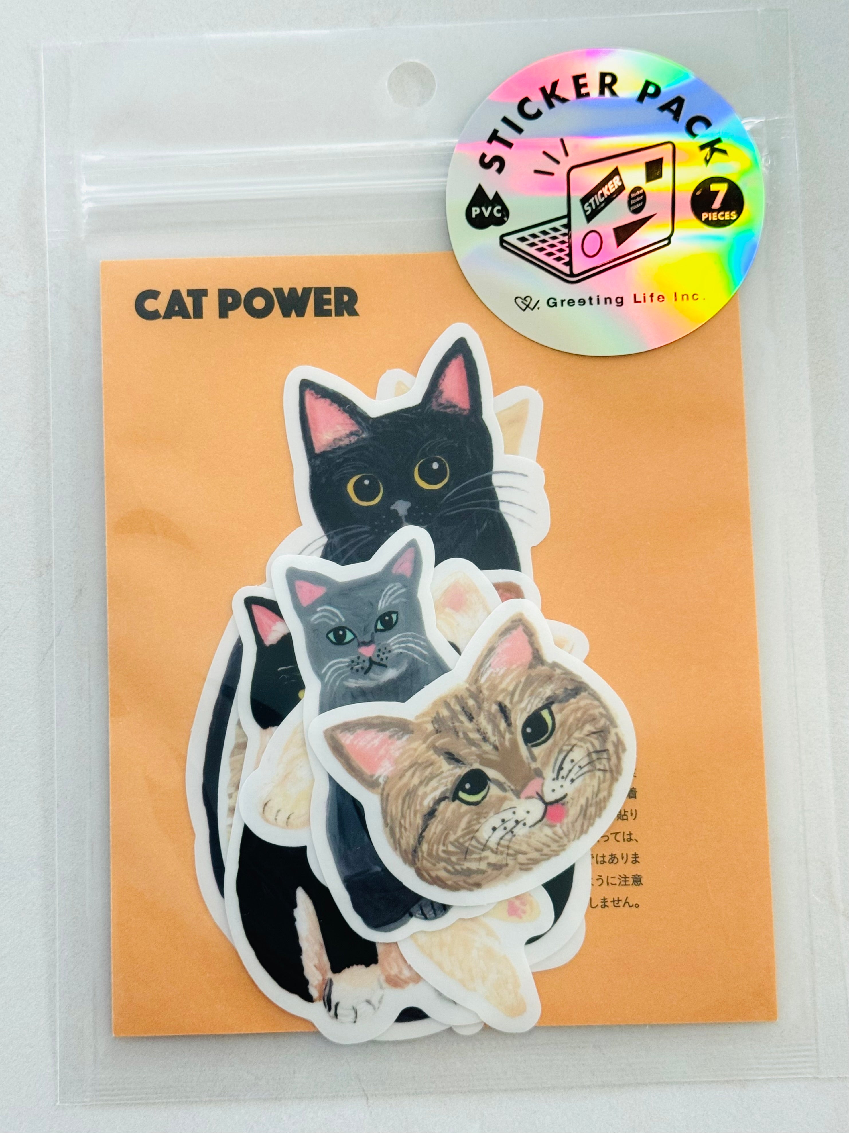 [Greeting Life] Cat Power sticker decal