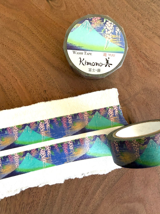 [SAIEN] Kimono series • Mt. Fuji & Wisteria washi tape