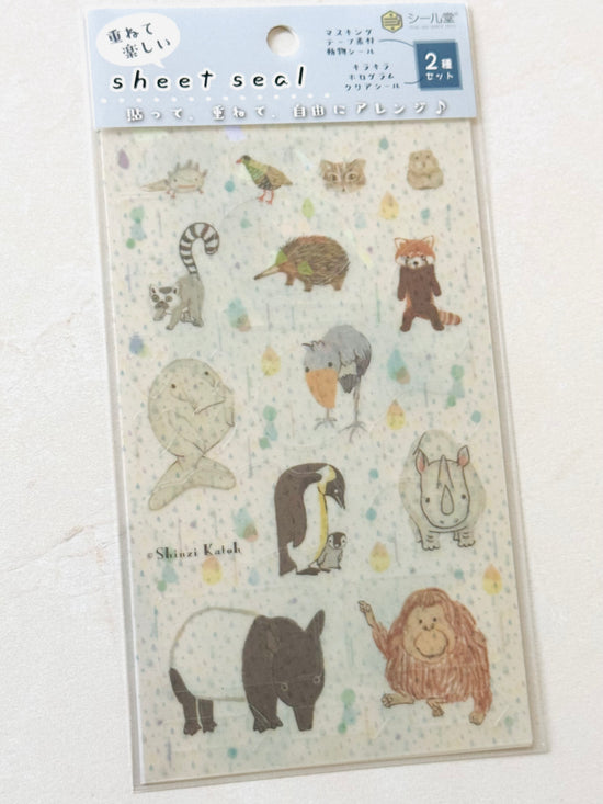 [SEAL-DO] Shinzi Katoh x Kira Kira Hologram Layer sticker sheet: Rain of Tears • Endangered Species