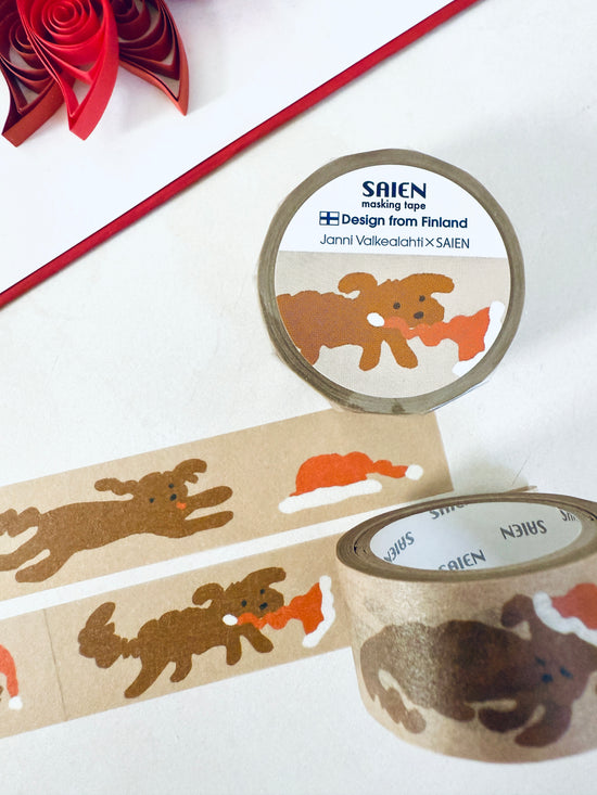 [SAIEN] Janni Valkealahti x Santa Dog washi tape