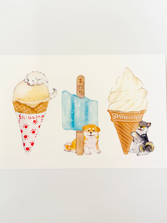 [Natsuka Murata] Shiba Favorite Ice Cream postcard