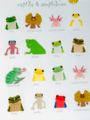 [Greeting Life] Reptiles & Amphibians removable sticker sheet