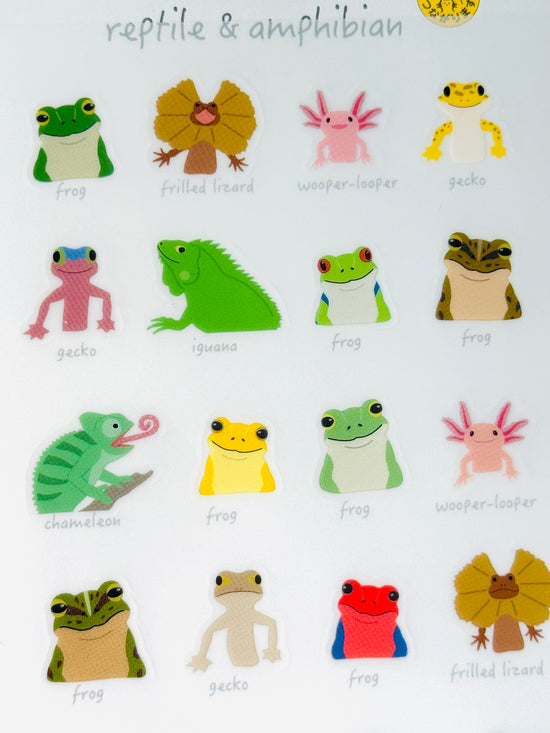 [Greeting Life] Reptiles & Amphibians removable sticker sheet