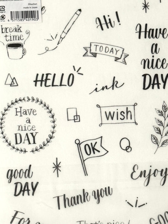 [Bechori] Hand Lettering double sided sticker sheet