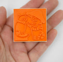 [Mushroom Cat] Cat Language rubber stamp x 4legs