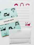 [mizushima] Keiko Shibata x Katsura Neko Cats with Wigs mini letter set