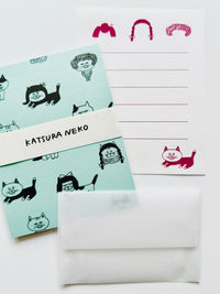 [mizushima] Keiko Shibata x Katsura Neko Cats with Wigs mini letter set