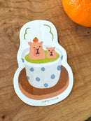 [Furukawashiko] Capybara Green Tea Bath decal sticker