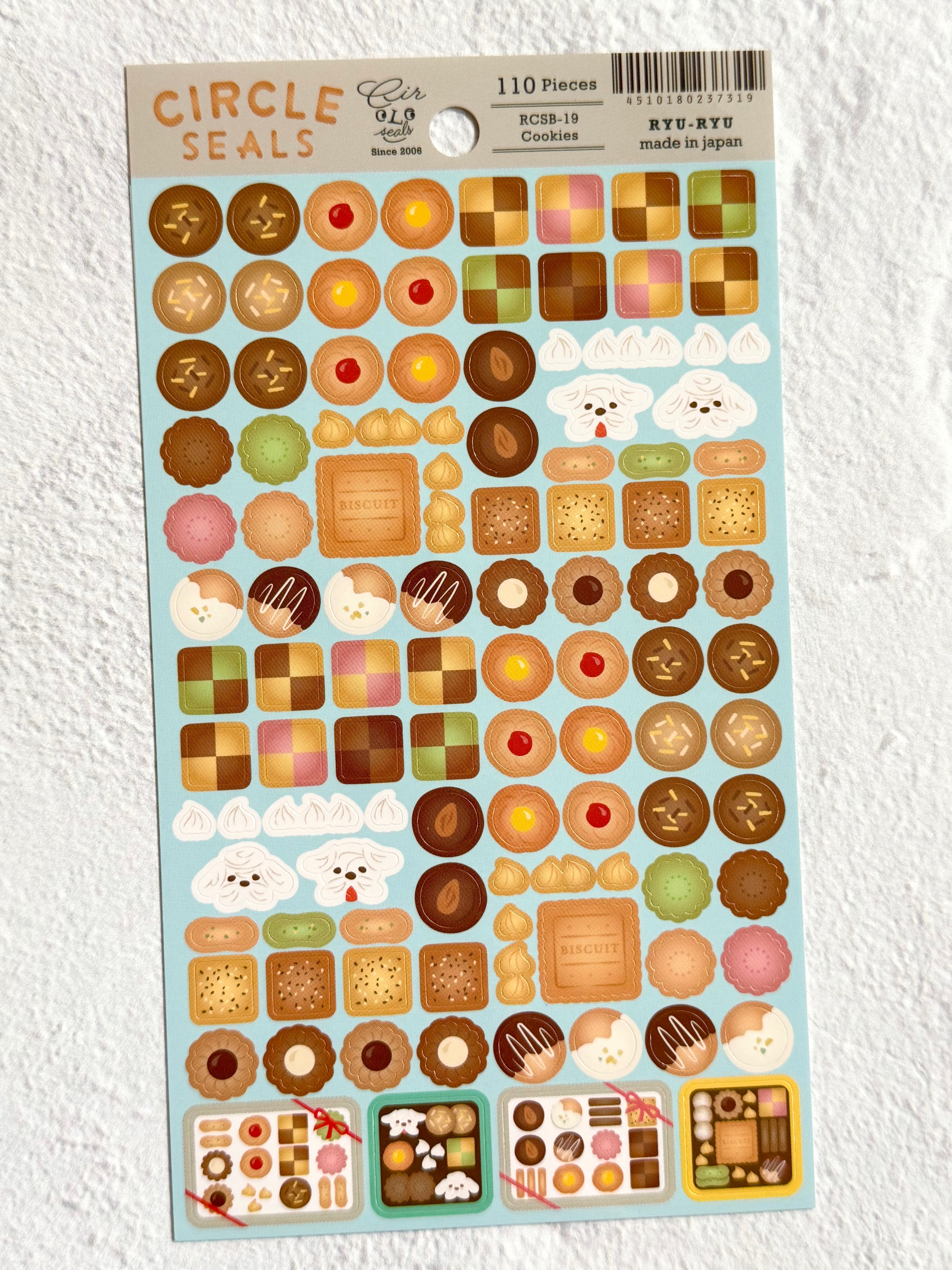 [Ryu-Ryu] Cookies Circle Seals sticker sheet