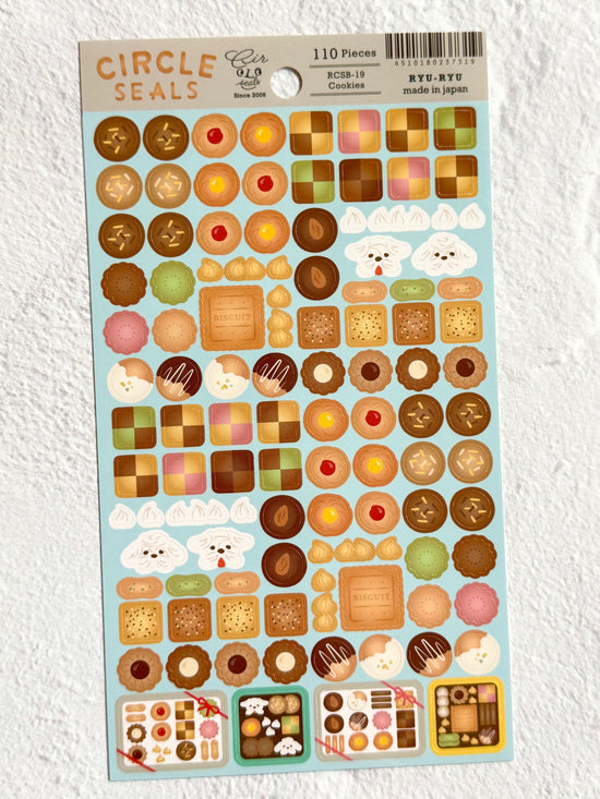 [Ryu-Ryu] Cookies Circle Seals sticker sheet