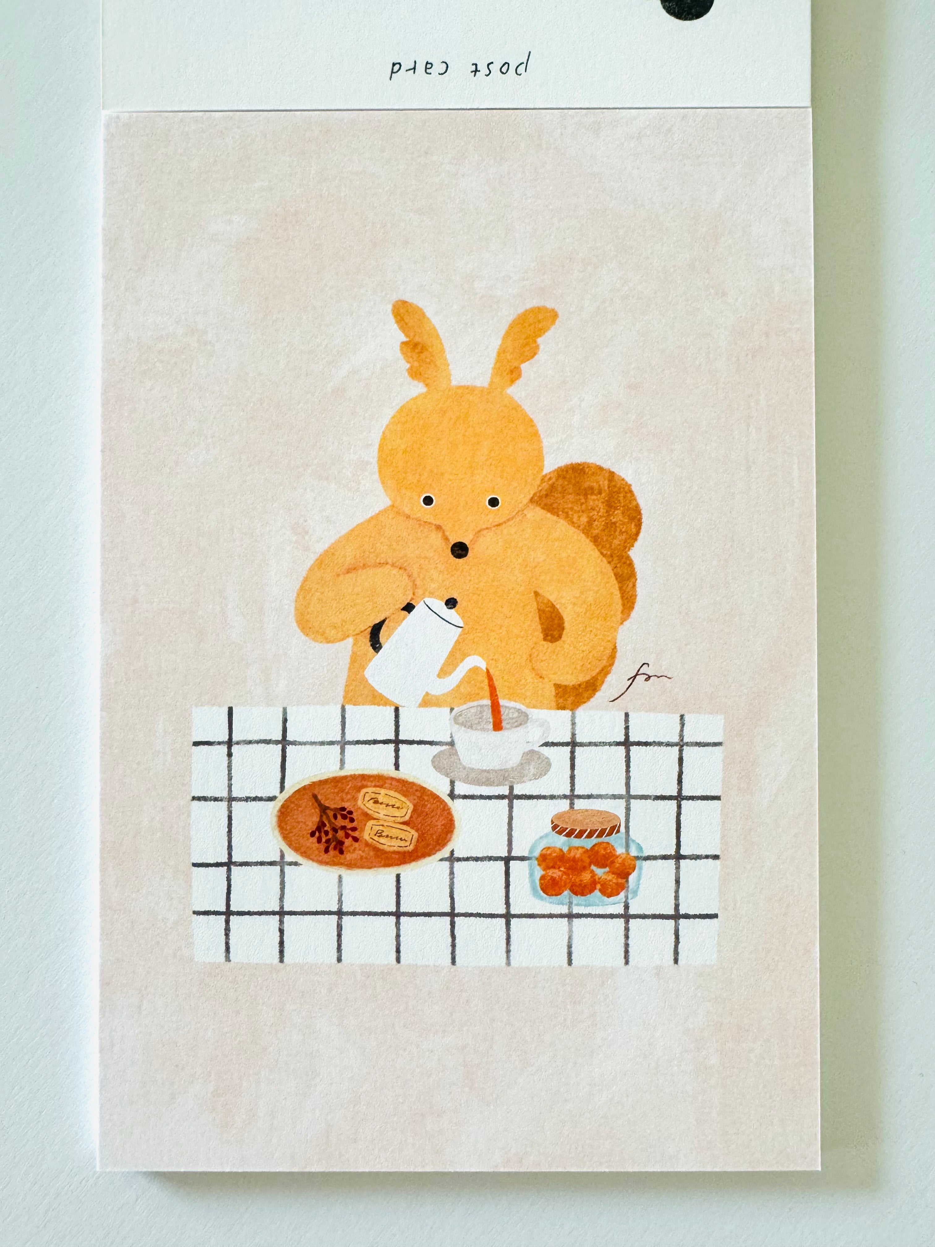 [cozyca] Tea Time Postcard Booklet x Mariko Fukuoka
