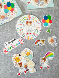 [Coco and Wondrous Gang] Coco’s Rainbow Burst vinyl sticker decals