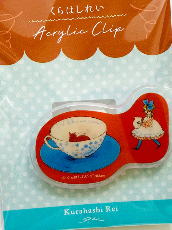 [Kurahashi Rei] Tea Time 🫖 Acrylic Clip (no restock)